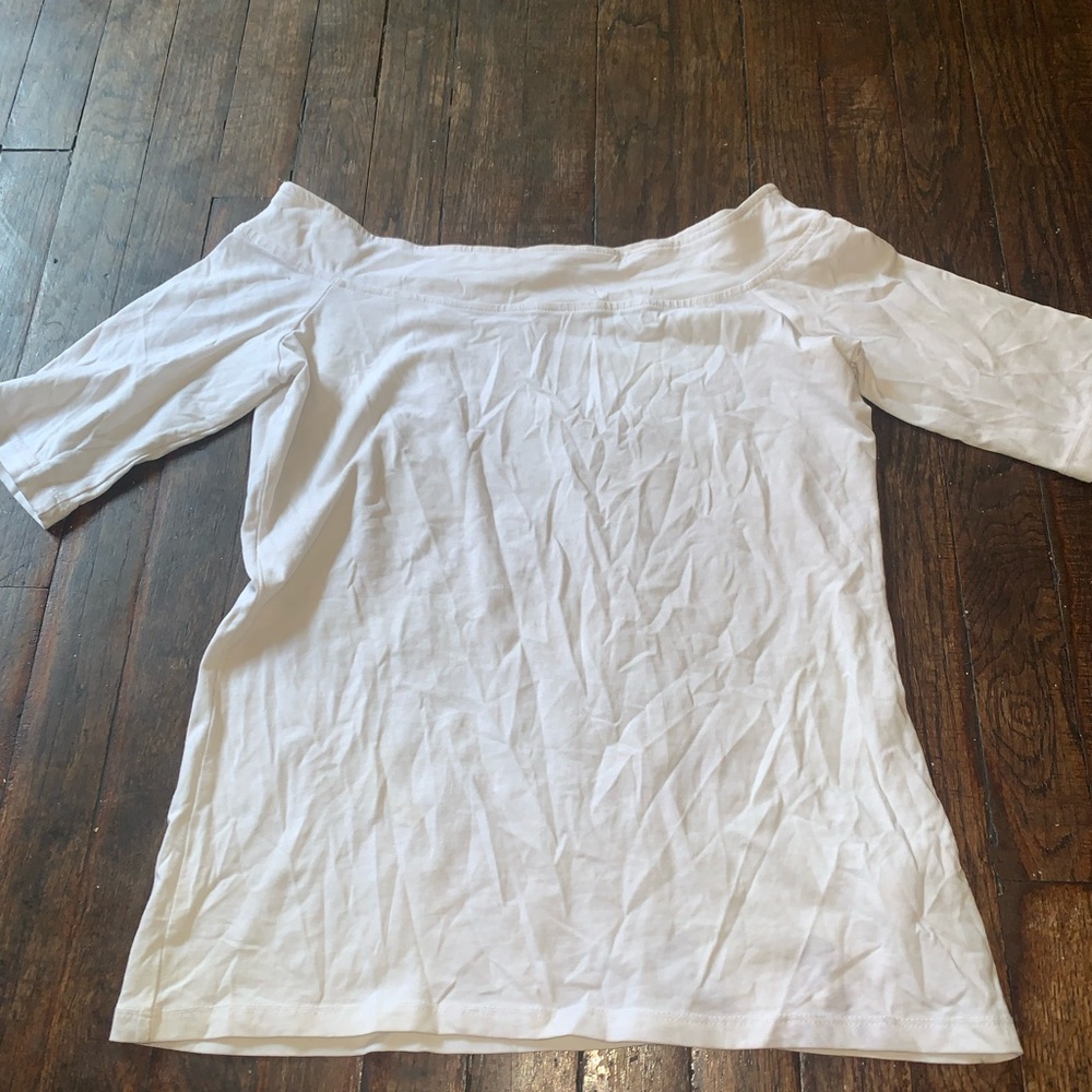 white half sleeve off the shoulder size 16